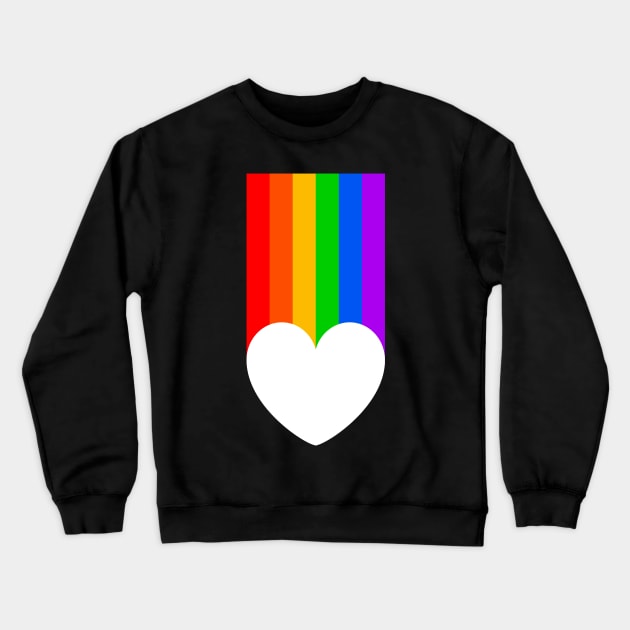 Pride Heart Rainbow LGBT Gay Homosexuality Crewneck Sweatshirt by Foxxy Merch